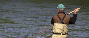 Pesca del salmón en el Río Gaula, Noruega