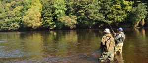 Pesca del salmón en el Río Mourne, Irlanda del Norte