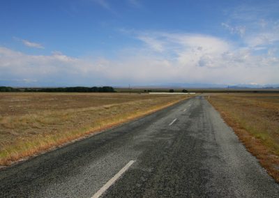 Carretera entre ríos en NZ