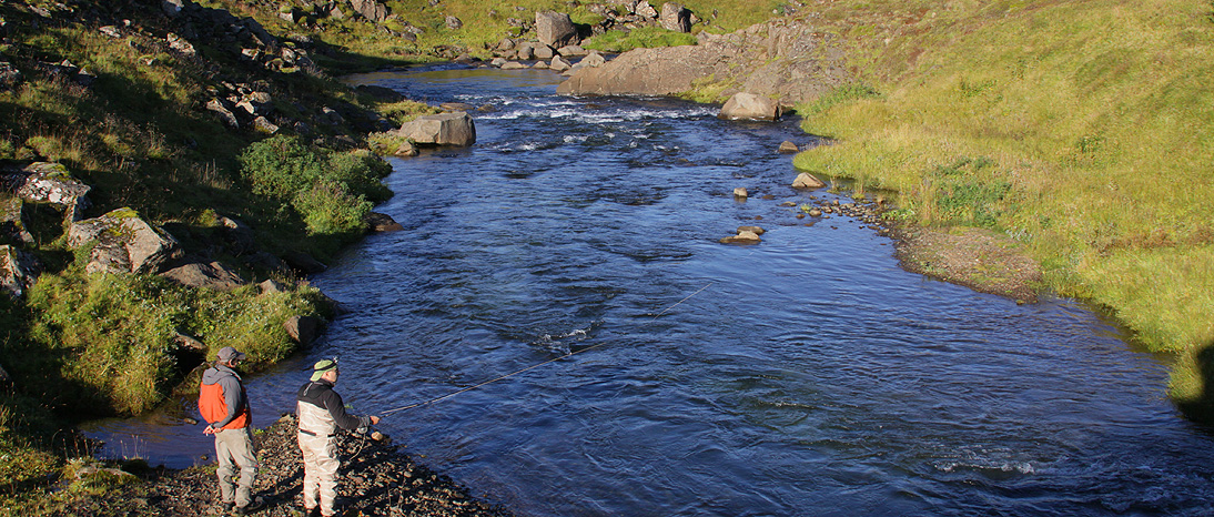 Leirvogsa River, salmon fishing just outside of Reykjavik