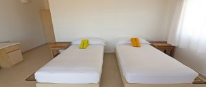 Interior of Bungalow for fisherman at Farquhar Atoll
