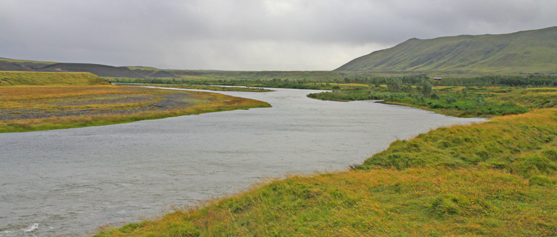 Salmon beat on the East Rangá River, in ICealnd