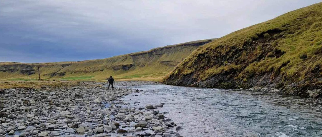 Iceland sea trout fishing in the Horgsa River